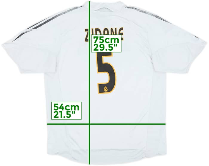 2004-05 Real Madrid Home Shirt Zidane #5 - 4/10 - (L)