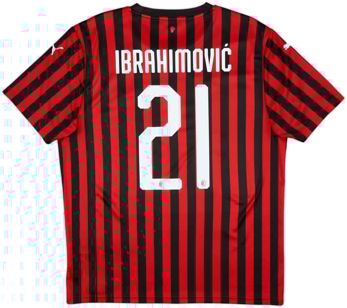 2019-20 AC Milan Home Shirt Ibrahimovic #21 - 6/10 - (L)