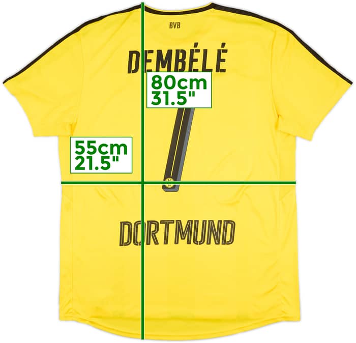 2016-17 Borussia Dortmund Home Shirt Dembele #7 - 9/10 - (XL)