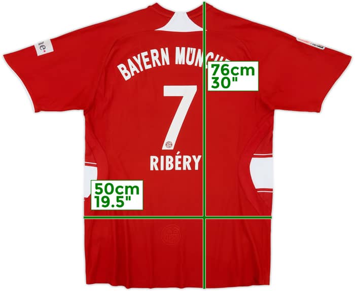 2007-08 Bayern Munich Home Shirt Ribery #7 - 5/10 - (M)