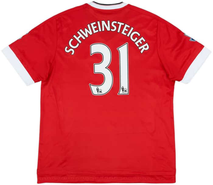 2015-16 Manchester United Home Shirt Schweinsteiger #31 - 7/10 - (XL)