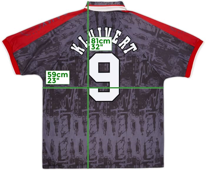1996-97 Ajax Away Shirt Kluivert #9 - 9/10 - (XL)