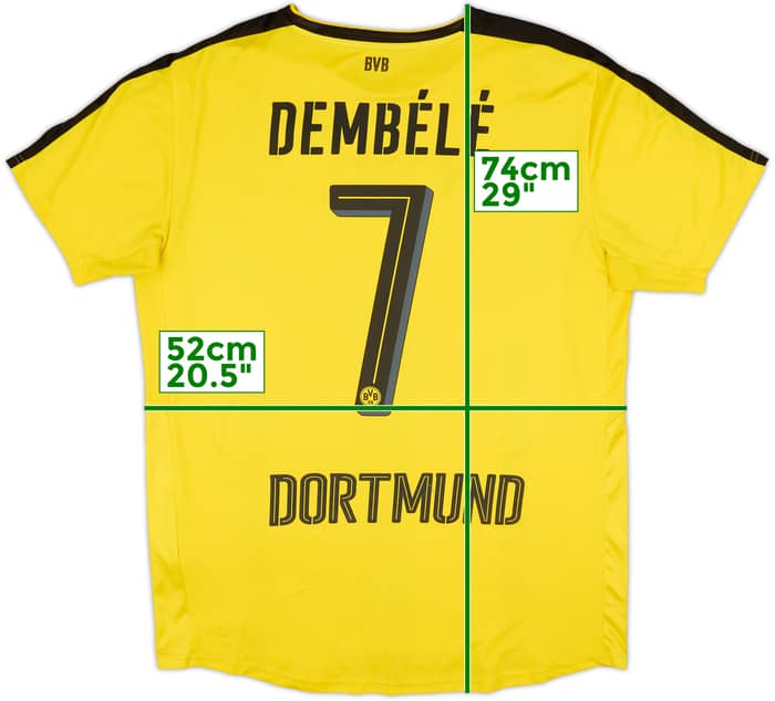 2016-17 Borussia Dortmund Home Shirt Dembele #7 - 8/10 - (L)