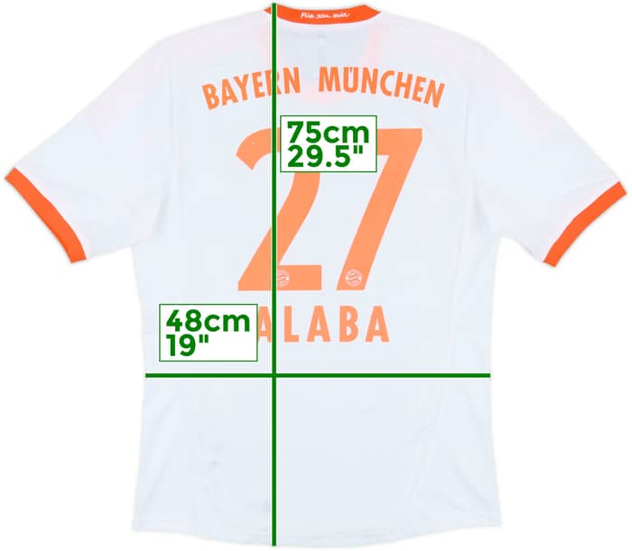 2012-13 Bayern Munich Away Shirt Alaba #27 - 6/10 - (M)
