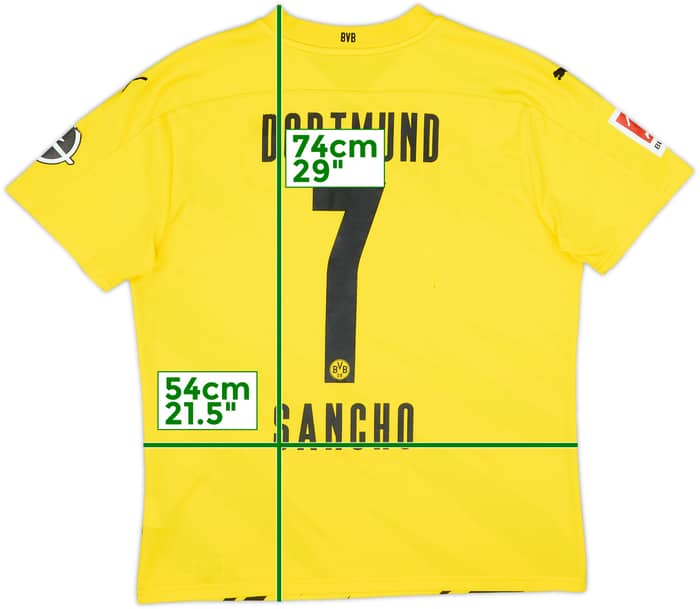 2020-21 Borussia Dortmund Home Shirt Sancho #7 - 3/10 - (L)