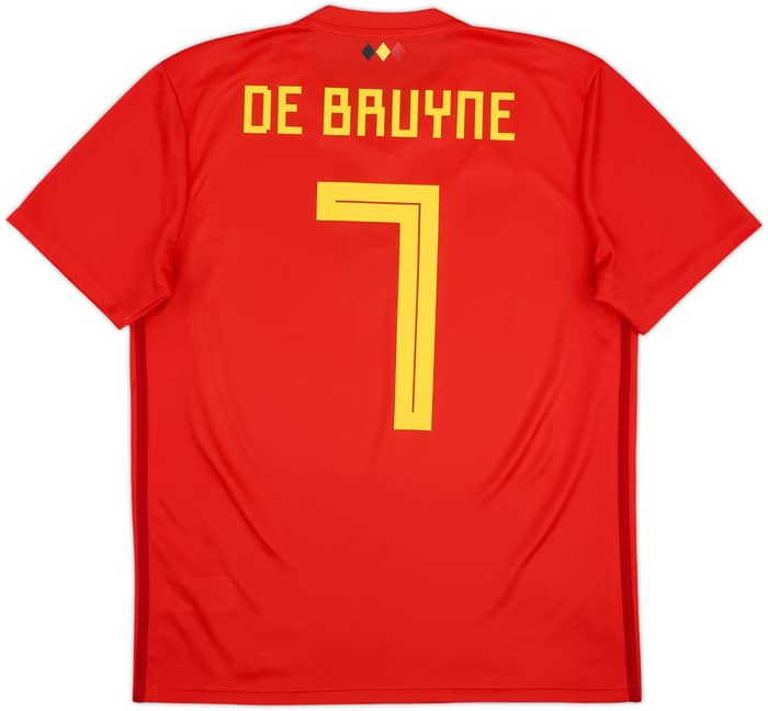 2018-19 Belgium Home Shirt De Bruyne #7 - 10/10 - (M)