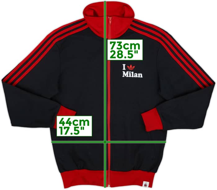 2007-08 AC Milan adidas Originals Track Jacket - 8/10 - (M)
