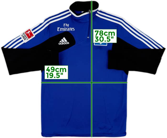 2012-13 Hamburg Player Issue adidas 1/4 Zip Drill Top - 5/10 - (L)