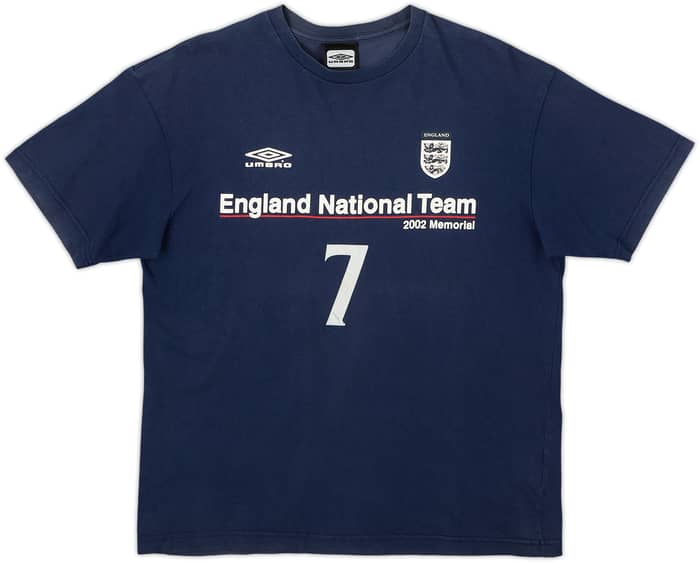 2002 England Umbro World Cup Playera de Algodón - 8/10 - (S)