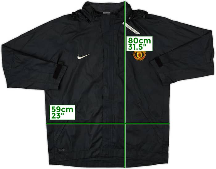 2007-08 Manchester United Nike Hooded Rain Jacket - 6/10 - (M)