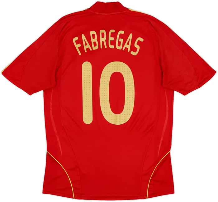 2007-09 Spain Home Shirt Fabregas #10 - 8/10 - (M)