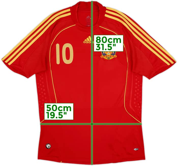 2007-09 Spain Home Shirt Fabregas #10 - 8/10 - (M)