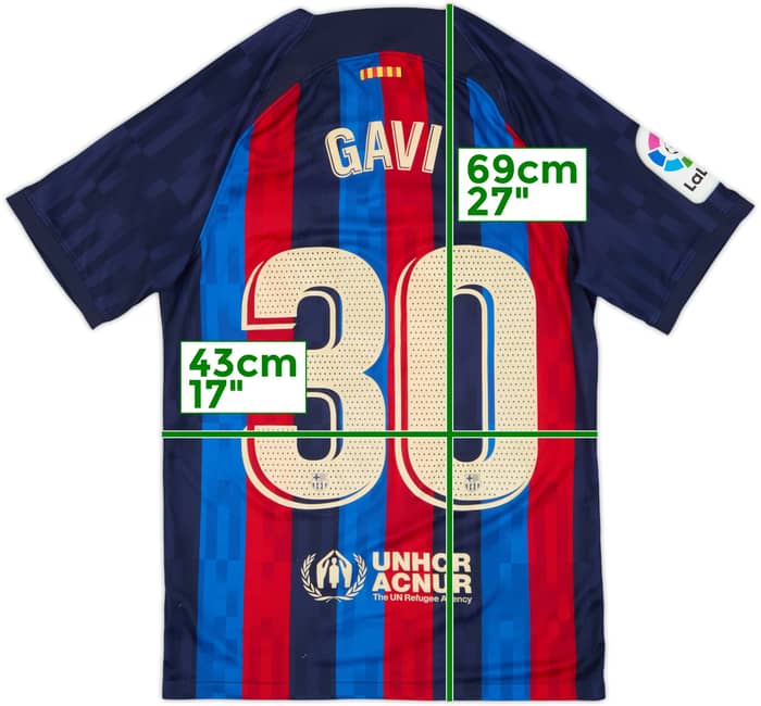 2023-24 Barcelona Home Shirt Gavi #30 - 6/10 - (S)