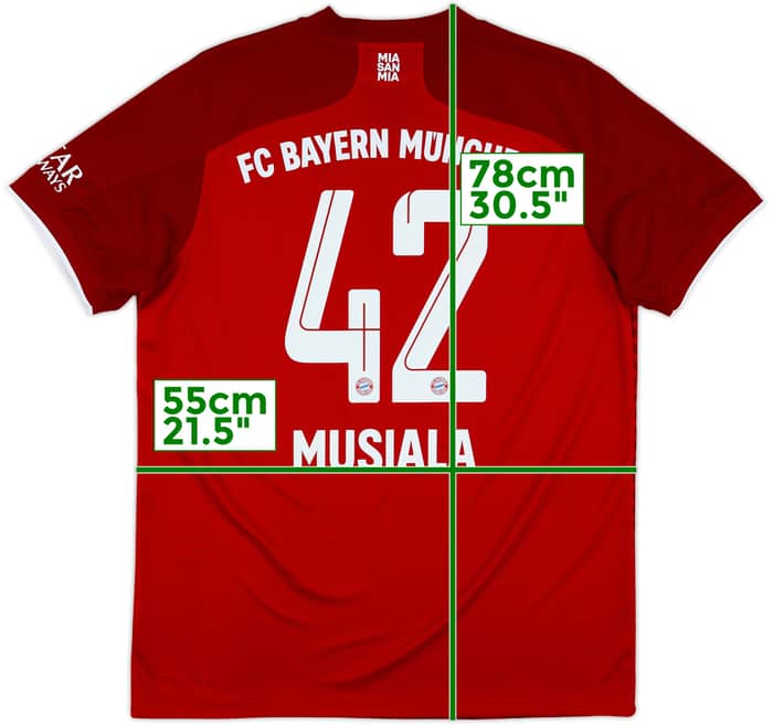 2021-22 Bayern Munich Home Shirt Musiala #42 - 8/10 - (L)