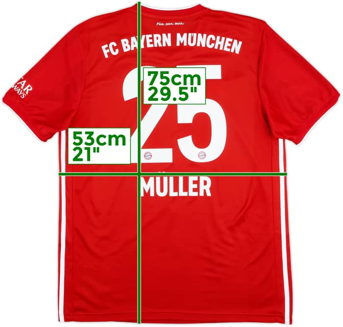 2020-21 Bayern Munich Home Shirt Muller #25 - 10/10 - (L)