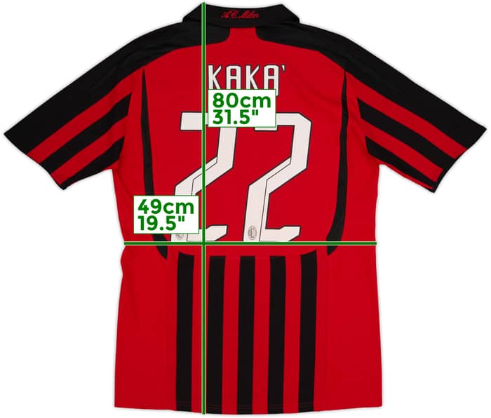 2007-08 AC Milan Home Shirt Kaka #22 - 9/10 - (M)