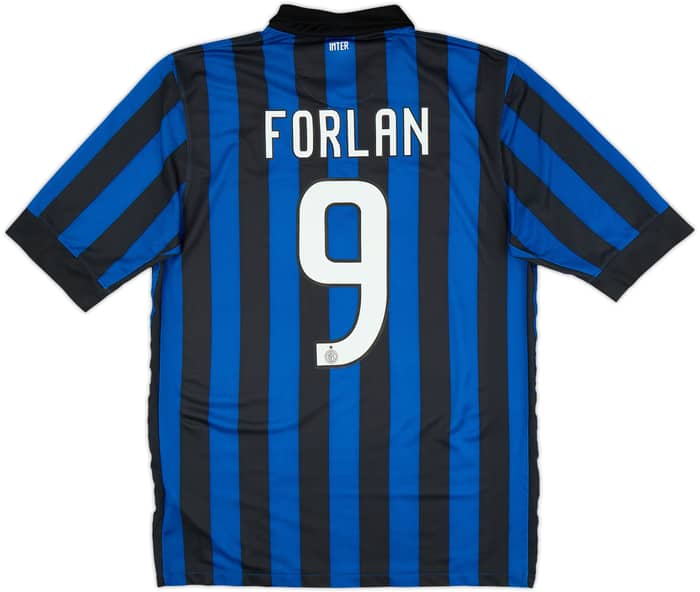 2011-12 Inter Milan Home Shirt Forlan #9 - 8/10 - (M)