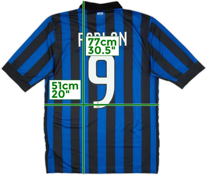 2011-12 Inter Milan Home Shirt Forlan #9 - 8/10 - (M)