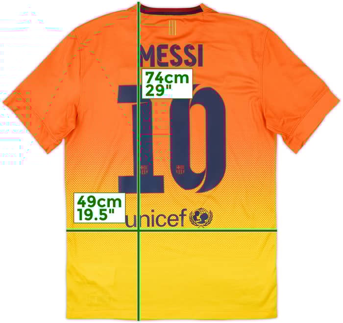 2012-13 Barcelona Camiseta Visitante Messi #10 - 6/10 - (S)