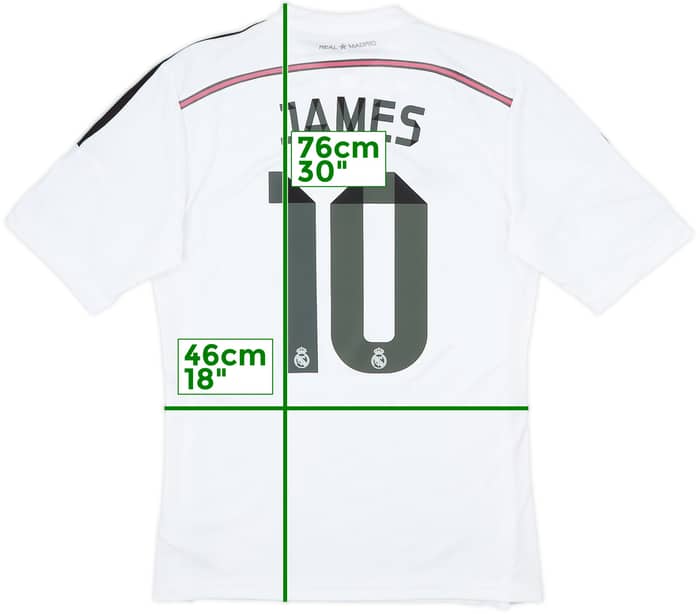 2014-15 Real Madrid Home Shirt James #10 - 6/10 - (M)