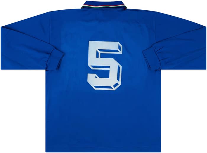 1988 Italy Match Worn Home L/S Shirt #5 (Ferrara) v Sweden