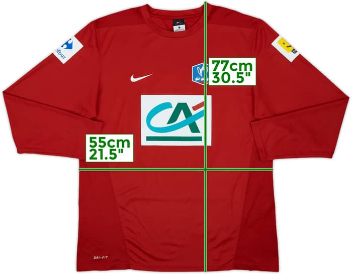 2011-12 Coupe de France L/S Shirt Henri #6 - 7/10 - (L)