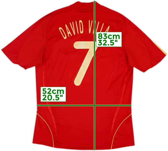 2007-09 Spain Home Shirt David Villa #7 - 6/10 - (L)