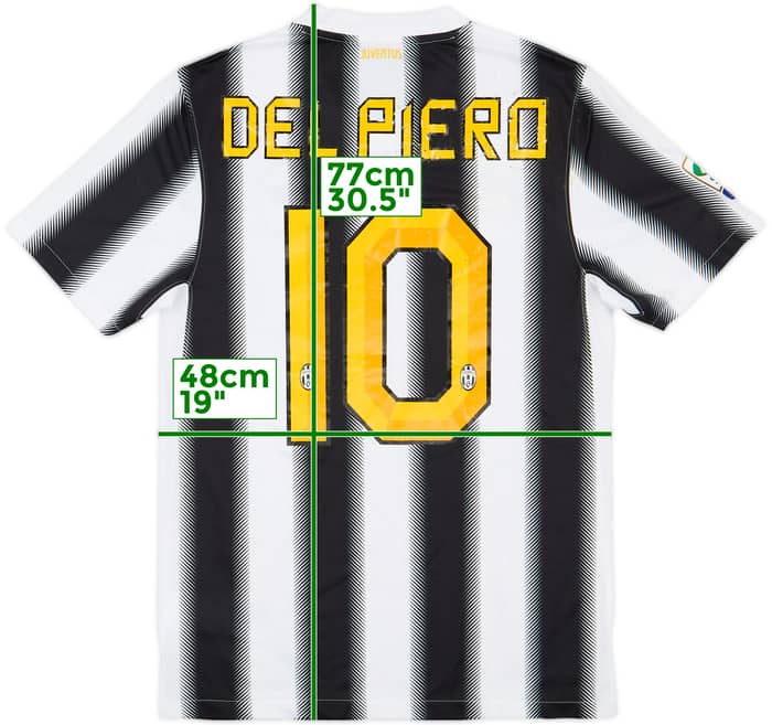 2011-12 Juventus Home Shirt Del Piero #10 - 5/10 - (S)