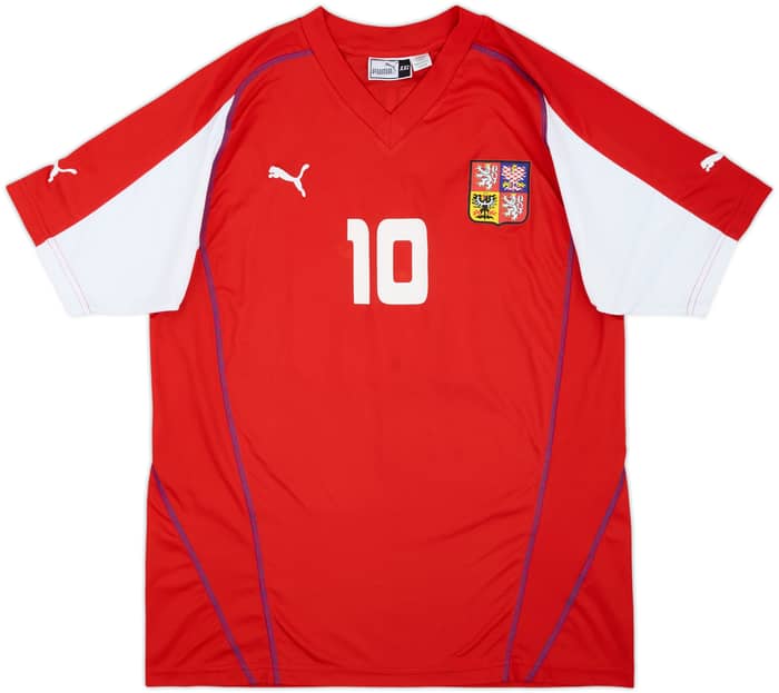 Camiseta básica de local de la República Checa 2004-05 Rosicky #10 - 7/10 - (XXL)