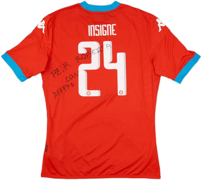 2015-16 Napoli Signed Authentic Third Shirt Insigne #24 - 8/10 - (3XL)