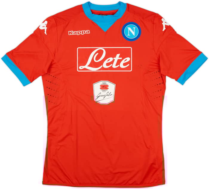 2015-16 Napoli Signed Authentic Third Shirt Insigne #24 - 8/10 - (3XL)