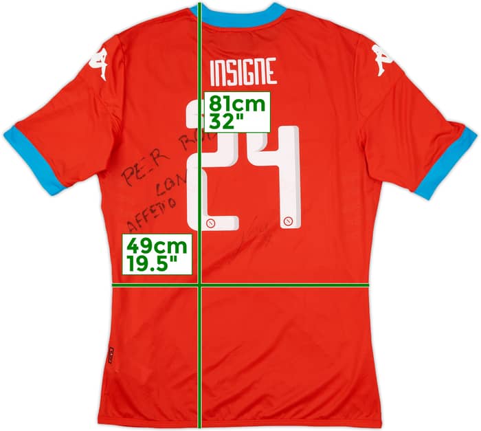 2015-16 Napoli Signed Authentic Third Shirt Insigne #24 - 8/10 - (3XL)