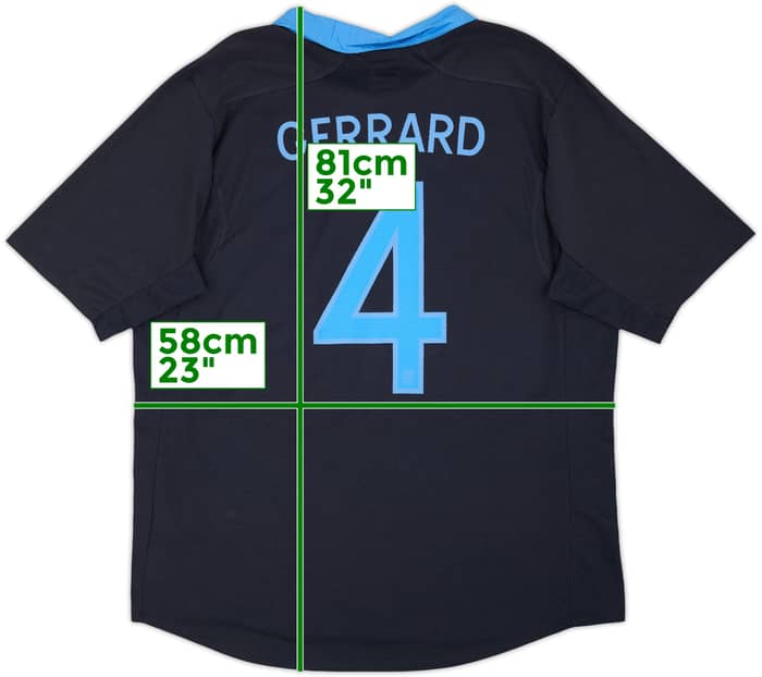 2011-12 England Away Shirt Gerrard #4 - 6/10 - (XL)