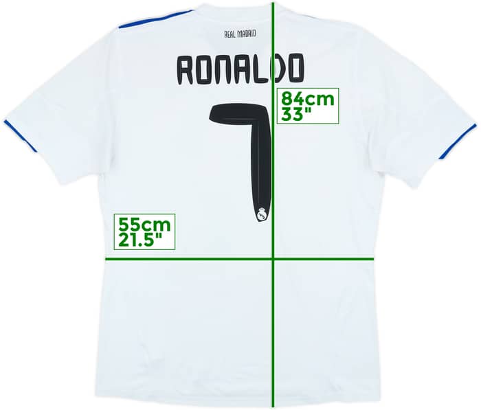 2010-11 Real Madrid Home Shirt Ronaldo #7 - 6/10 - (XL)