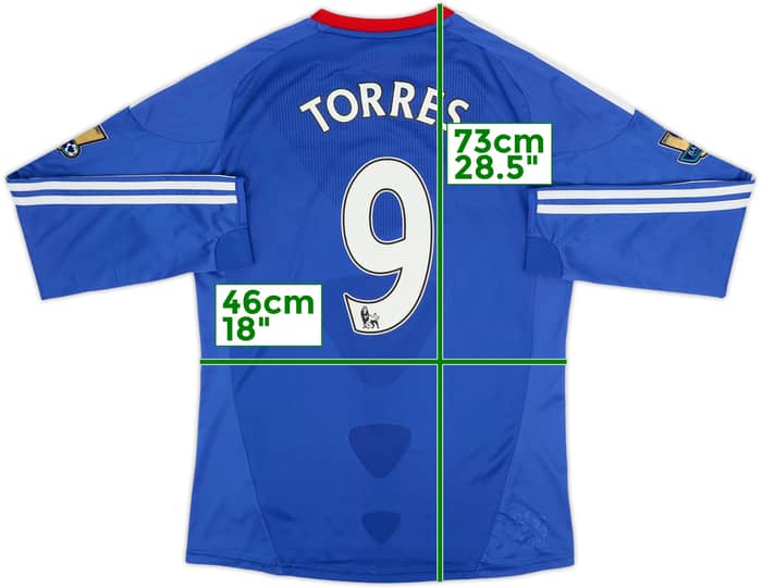 2010-11 Chelsea Home L/S Shirt Torres #9 - 7/10 - (S)