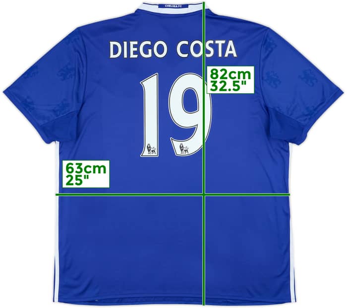 2016-17 Chelsea Home Shirt Diego Costa #19 - 9/10 - (XXL)