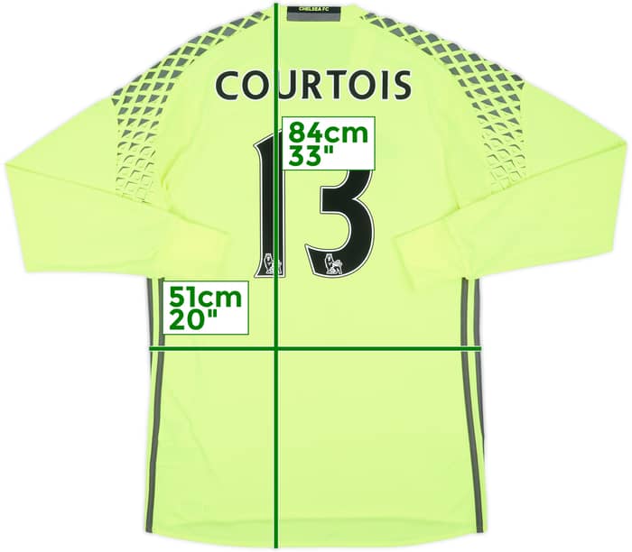 2016-17 Chelsea GK Shirt Courtois #13 - 10/10 - (M)