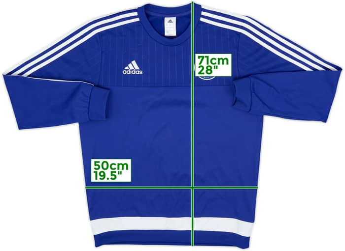 2015-16 Chelsea adidas Sweat Top - 7/10 - (M)