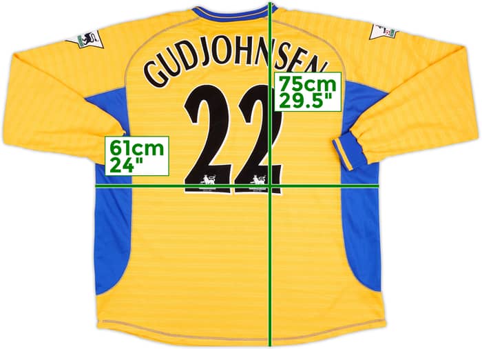 2000-01 Chelsea Away L/S Shirt Gudjohnsen #22 - 8/10 - (XXL)