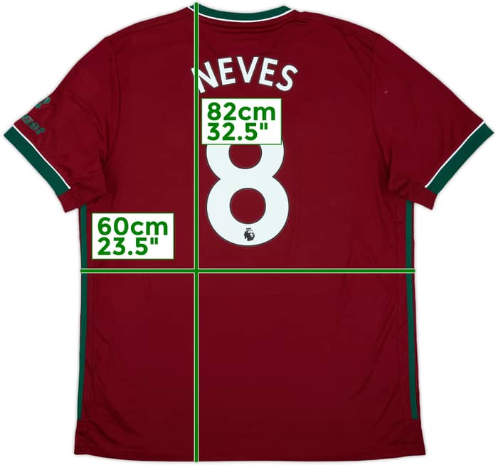 2020-21 Wolves Third Shirt Neves #8 - 8/10 - (XL)