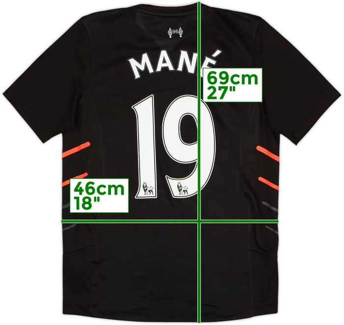 2016-17 Liverpool Away Shirt Mane #19 - 7/10 - (S)