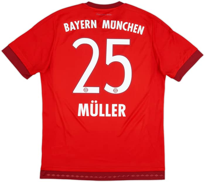 2015-16 Bayern Munich Home Shirt Muller #25 - 8/10 - (M)