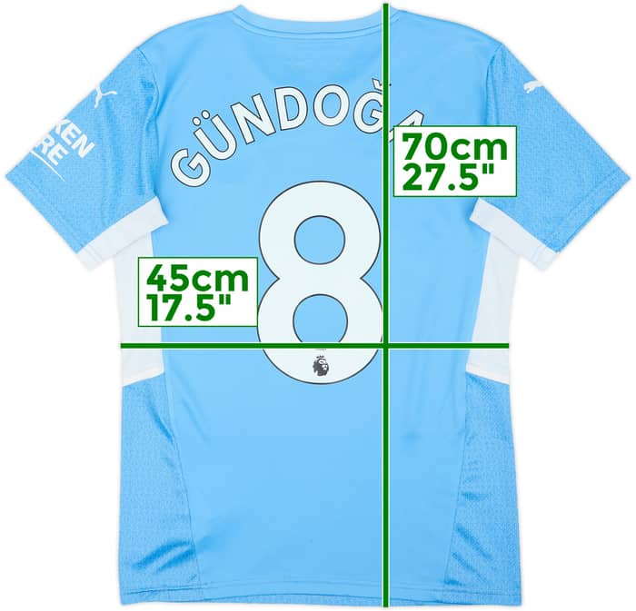 2021-22 Manchester City Home Shirt Gundogan #8 - 8/10 - (S)