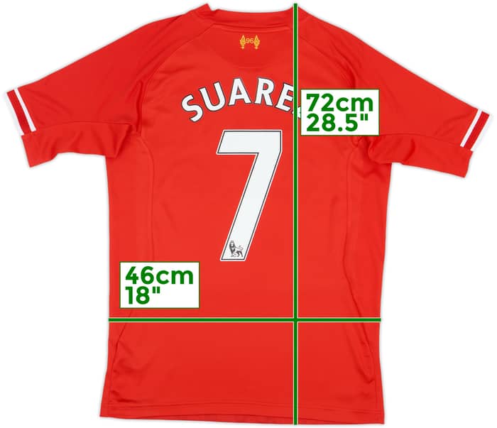 2013-14 Liverpool Home Shirt Suarez #7 - 5/10 - (S)