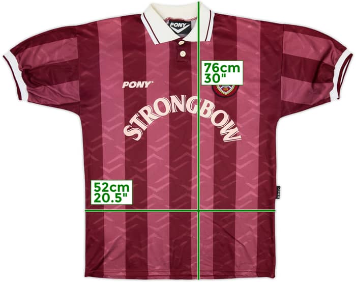 1995-97 Hearts Home Shirt - 7/10 - (M)