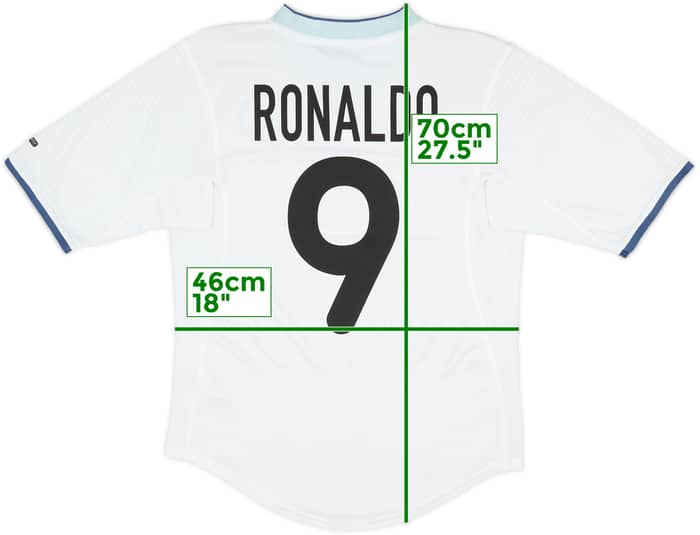 1999-00 Inter Milan Away Shirt Ronaldo #9 - 7/10 - (S)