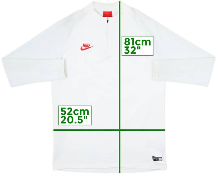 2019-20 Paris Saint-Germain Nike 1/4 Zip Training Top - 7/10 - (L)