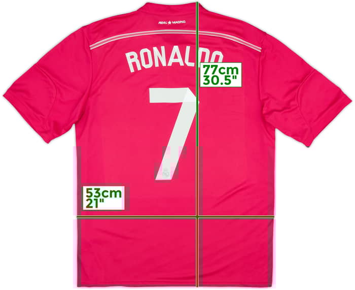 2014-15 Real Madrid Away Shirt Ronaldo #7 - 8/10 - (XL)