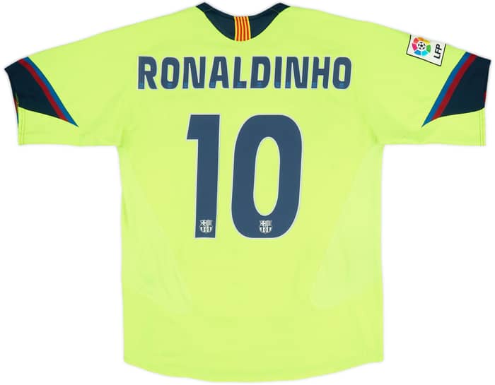 2005-06 Barcelona Away Shirt Ronaldinho #10 - 7/10 - (M)