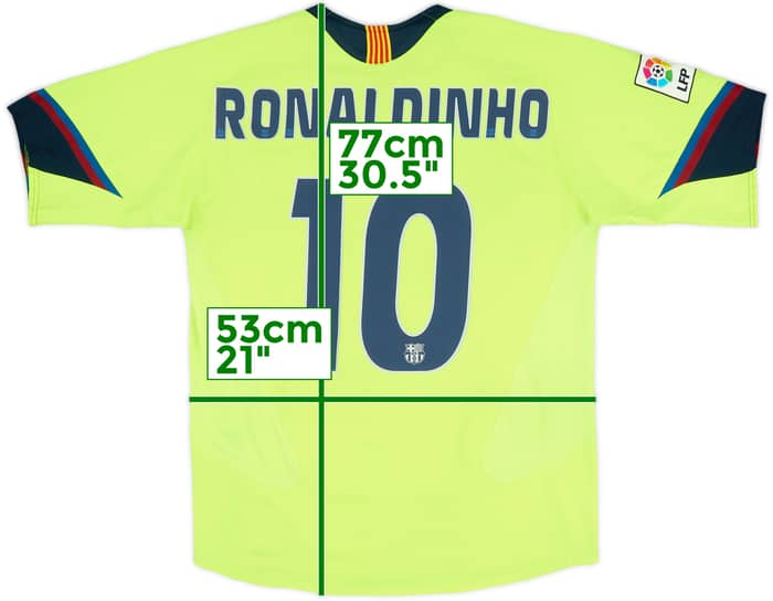2005-06 Barcelona Away Shirt Ronaldinho #10 - 7/10 - (M)